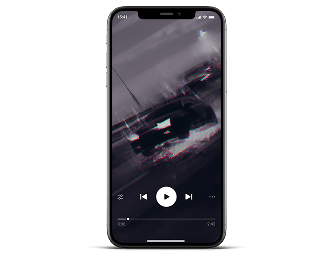 Mock up eines Album Covers auf einem Handy mit Musik Player Ansicht